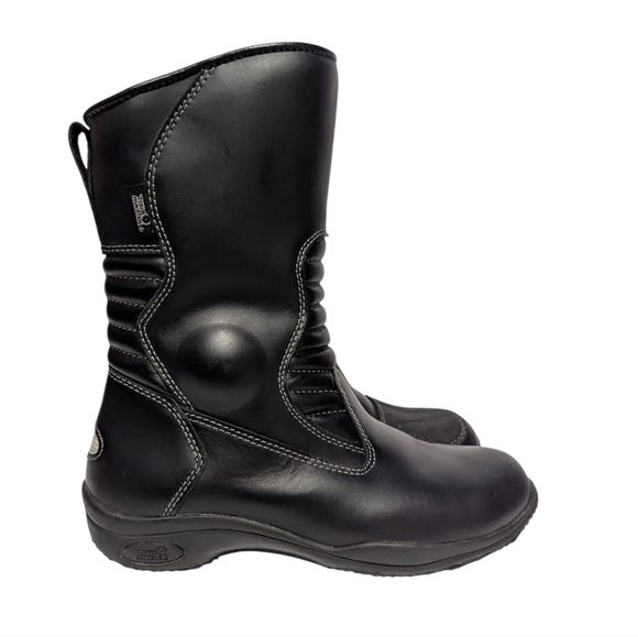 Tour Master Solution Black Leather Motorcycle Road Boot Womens Size 7. - Picture 9 of 14